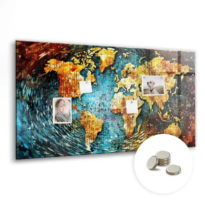 A World of Chaos magnetic wall board