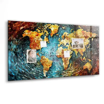 A World of Chaos magnetic wall board