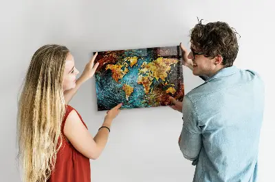 A World of Chaos magnetic wall board