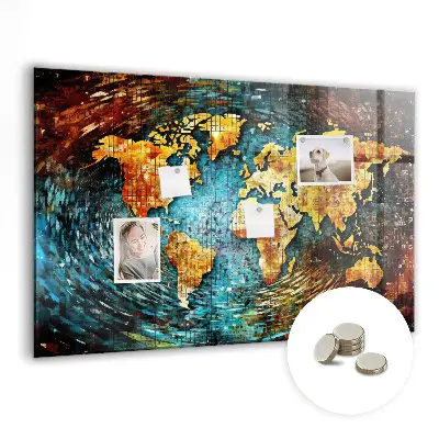 A World of Chaos magnetic wall board