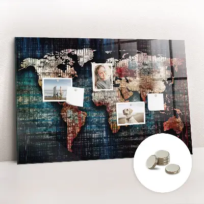 Linear map magnet board