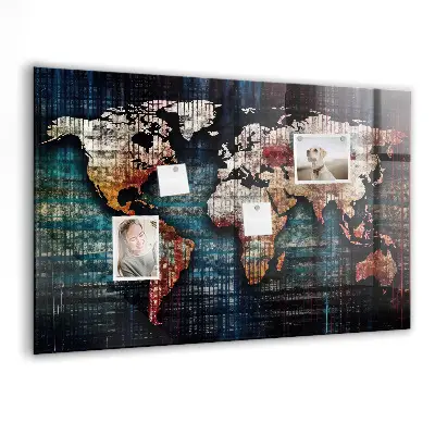 Linear map magnet board