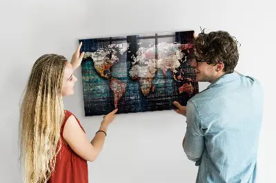 Linear map magnet board