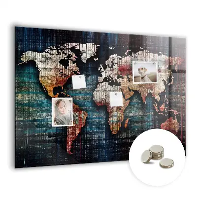 Linear map magnet board