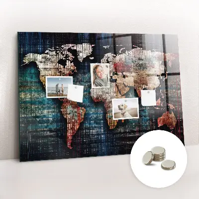 Linear map magnet board