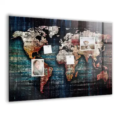 Linear map magnet board