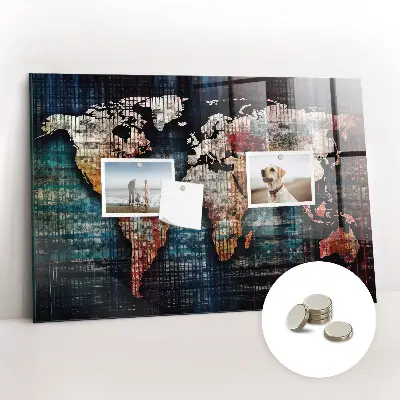 Linear map magnet board