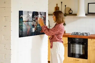 Linear map magnet board