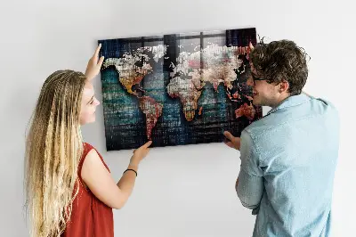 Linear map magnet board