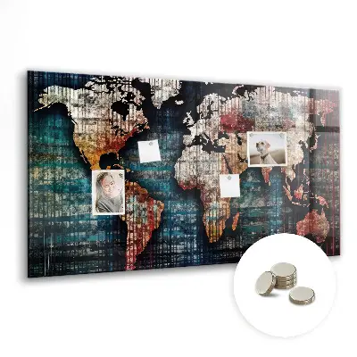 Linear map magnet board