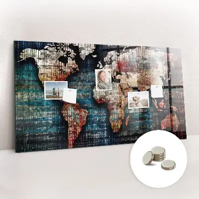 Linear map magnet board