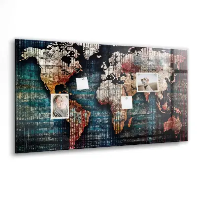 Linear map magnet board