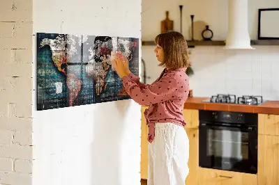 Linear map magnet board