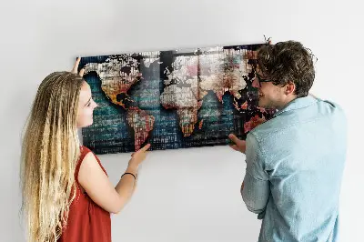 Linear map magnet board
