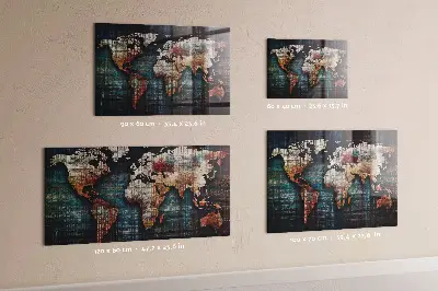 Linear map magnet board