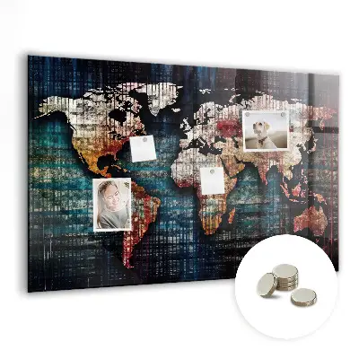 Linear map magnet board