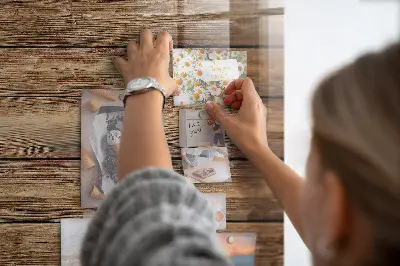 Magnetic Glass Dry Erase Board with Wooden Frame