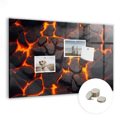 Lava volcano magnetic board