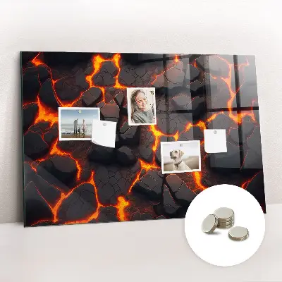 Lava volcano magnetic board