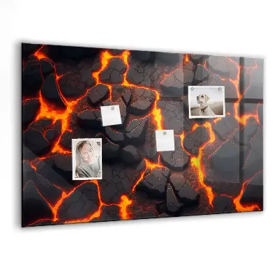 Lava volcano magnetic board