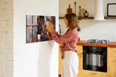 Lava volcano magnetic board