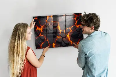 Lava volcano magnetic board