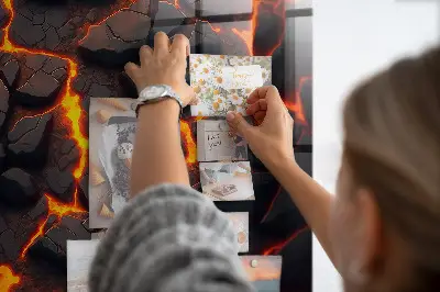 Lava volcano magnetic board
