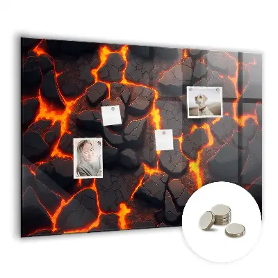 Lava volcano magnetic board