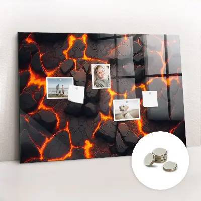 Lava volcano magnetic board