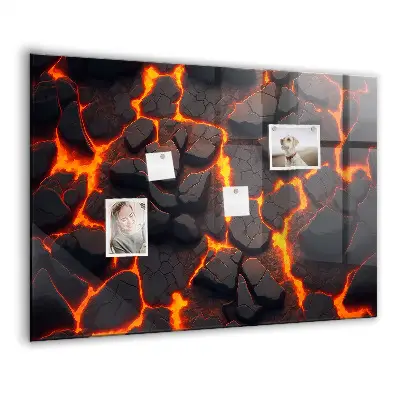 Lava volcano magnetic board
