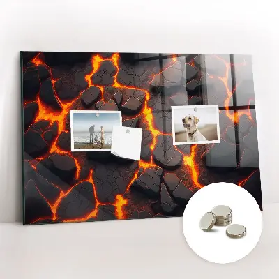 Lava volcano magnetic board