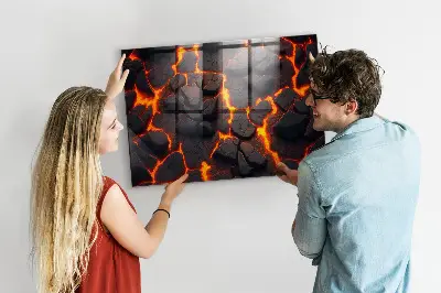 Lava volcano magnetic board