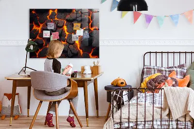 Lava volcano magnetic board