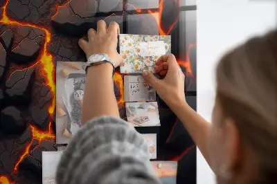 Lava volcano magnetic board