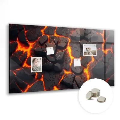 Lava volcano magnetic board
