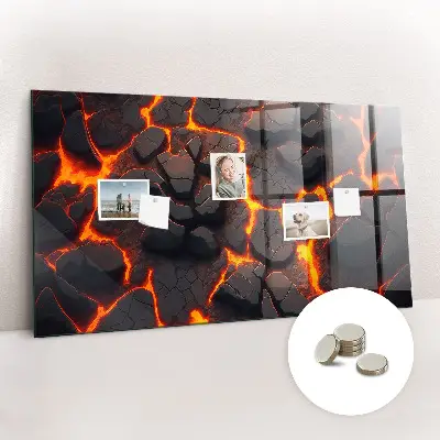 Lava volcano magnetic board