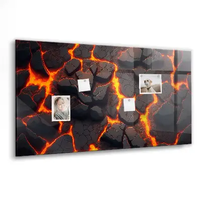 Lava volcano magnetic board