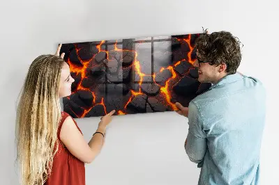 Lava volcano magnetic board
