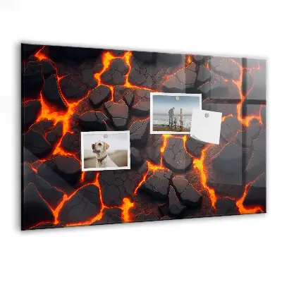 Lava volcano magnetic board