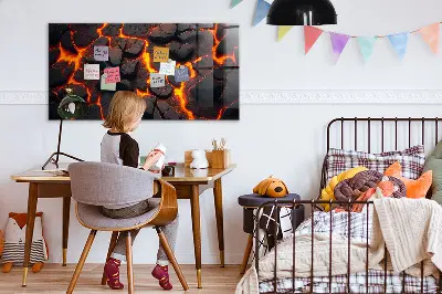 Lava volcano magnetic board