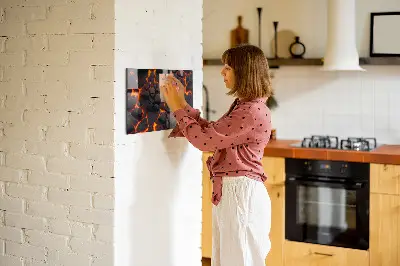 Lava volcano magnetic board