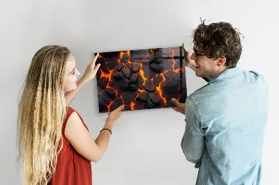 Lava volcano magnetic board