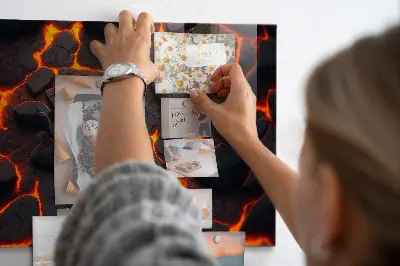Lava volcano magnetic board