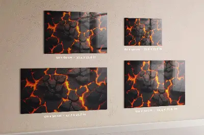 Lava volcano magnetic board