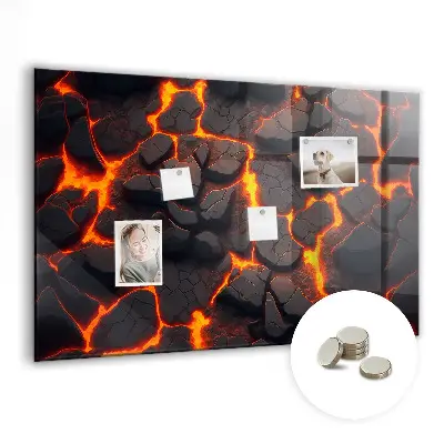 Lava volcano magnetic board