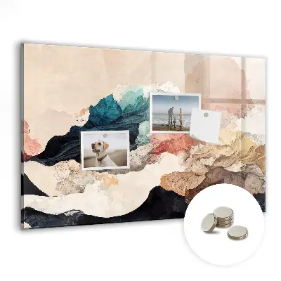 Abstract landscape magnet board
