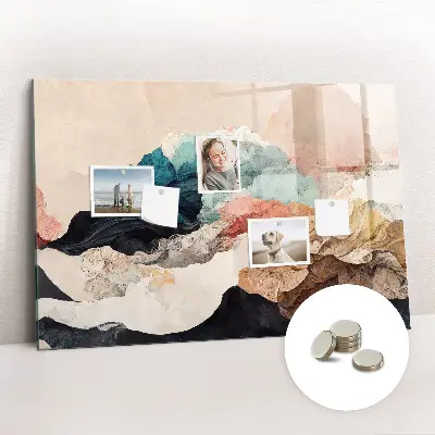 Abstract landscape magnet board