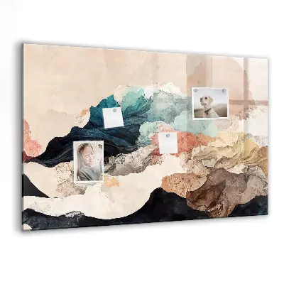 Abstract landscape magnet board