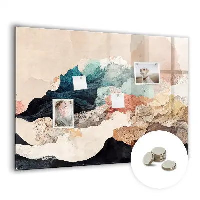 Abstract landscape magnet board