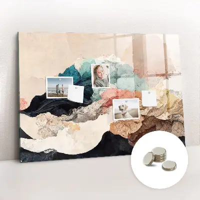 Abstract landscape magnet board